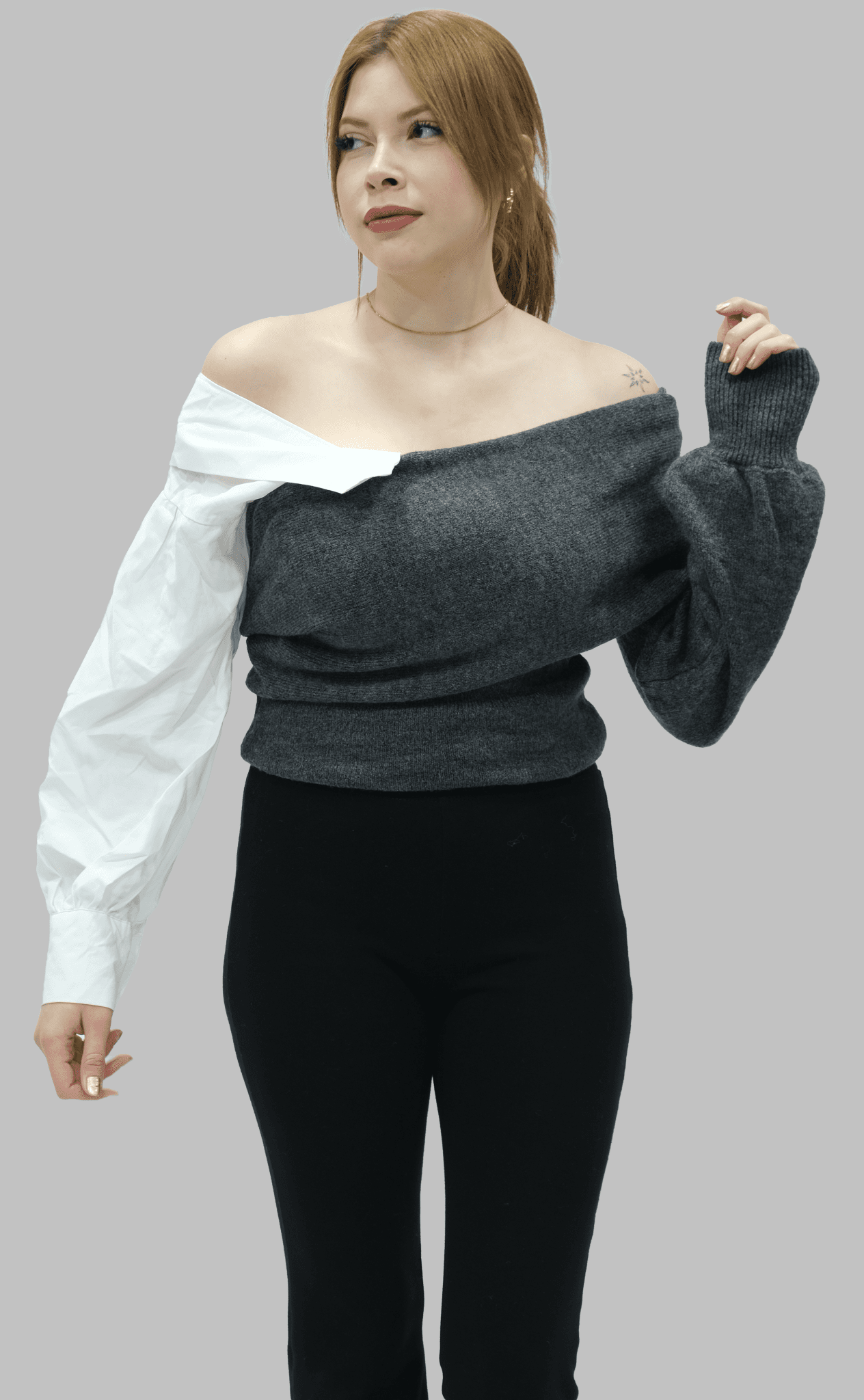 Gömlek Detaylı Triko Kazak 20026 - Desfita