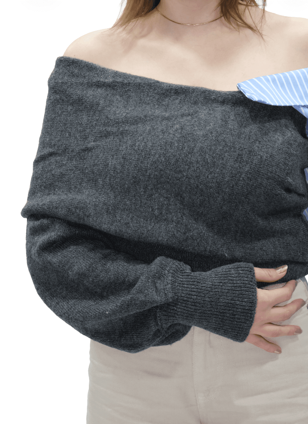 Gömlek Detaylı Triko Kazak 20026 - Desfita