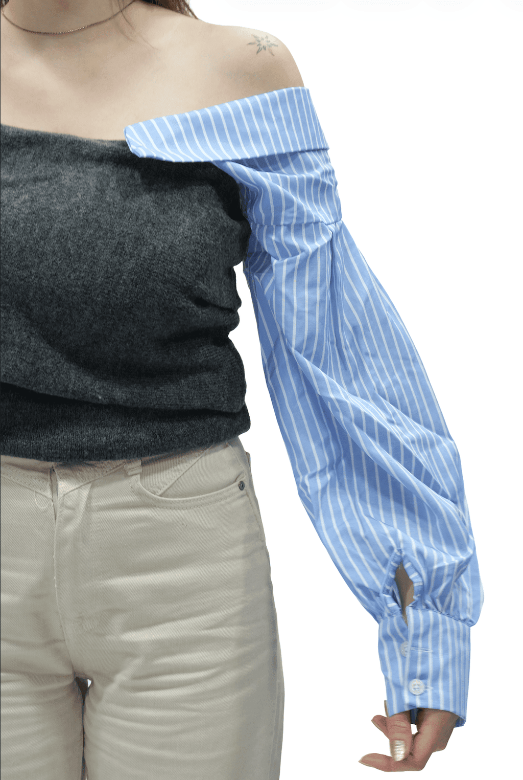 Gömlek Detaylı Triko Kazak 20026 - Desfita