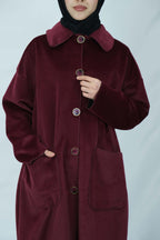 Kadife dokulu oversize kaban 8921 - Desfita