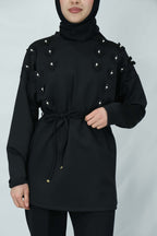 Kalp ve inci detaylı tunik 66010 - Desfita