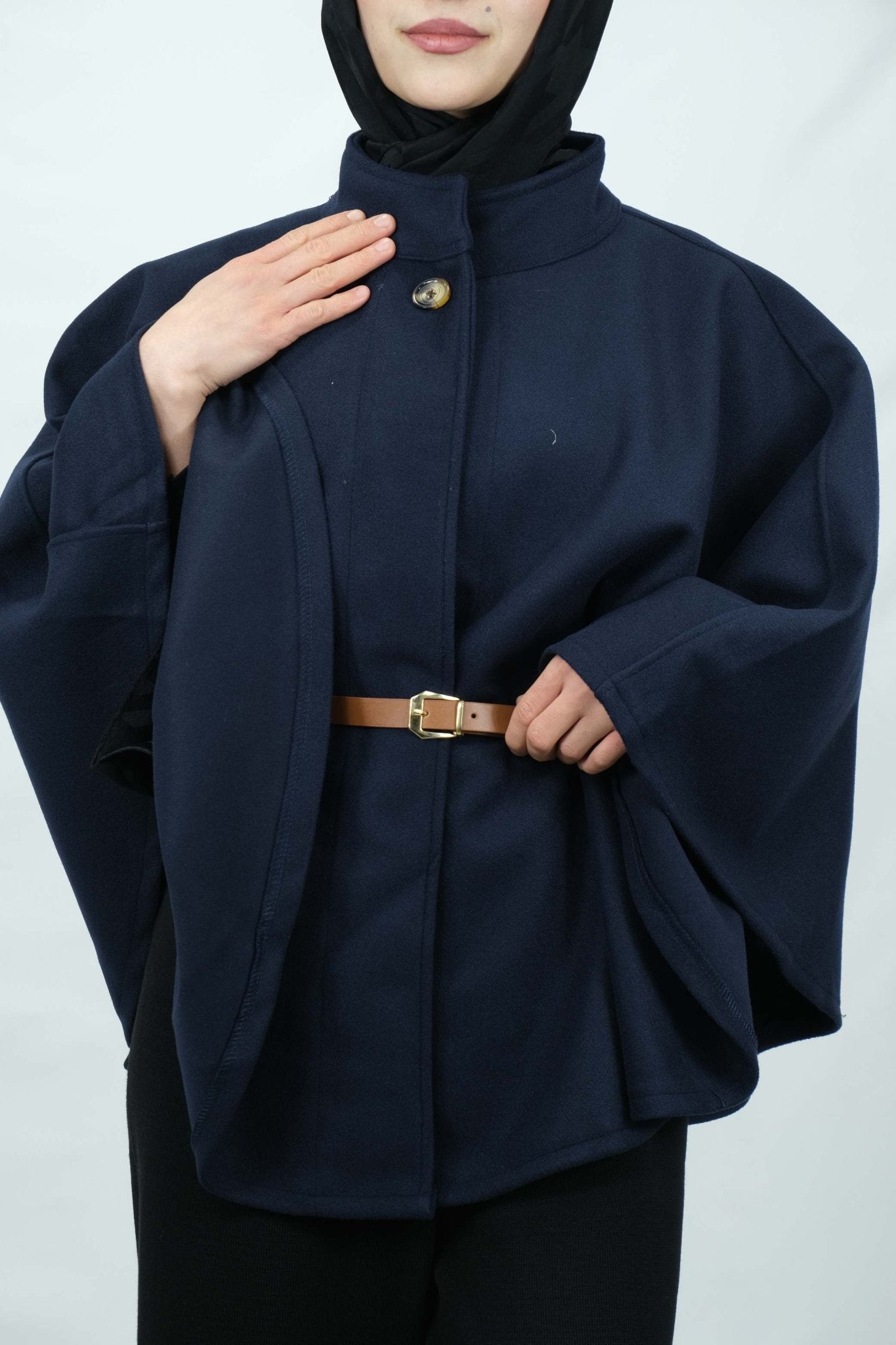 kemer detaylı panço 8932 - Desfita