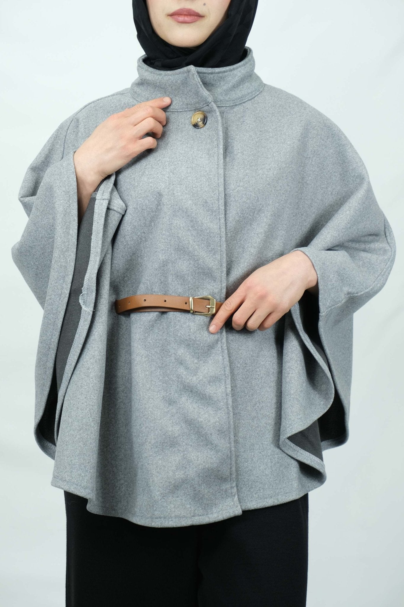 kemer detaylı panço 8932 - Desfita