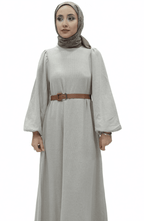 Kemerli Zarif Siluet Elbise 1323 - Desfita