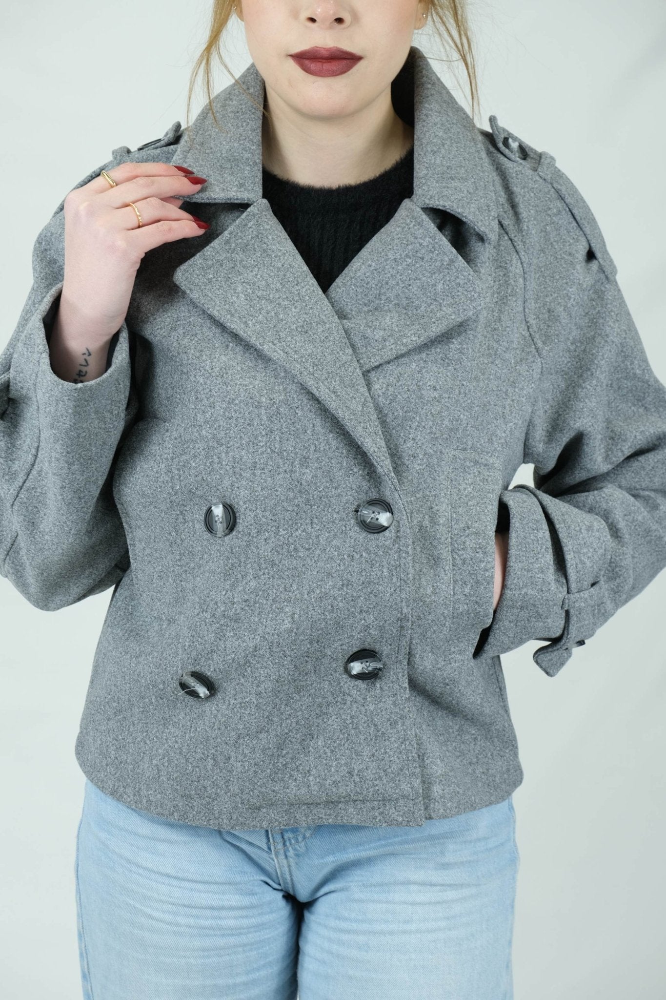 kruvaze kesim kısa kaban 6972 - Desfita