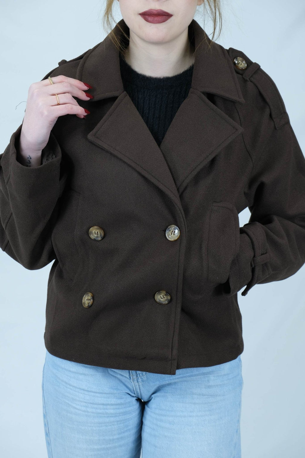 kruvaze kesim kısa kaban 6972 - Desfita