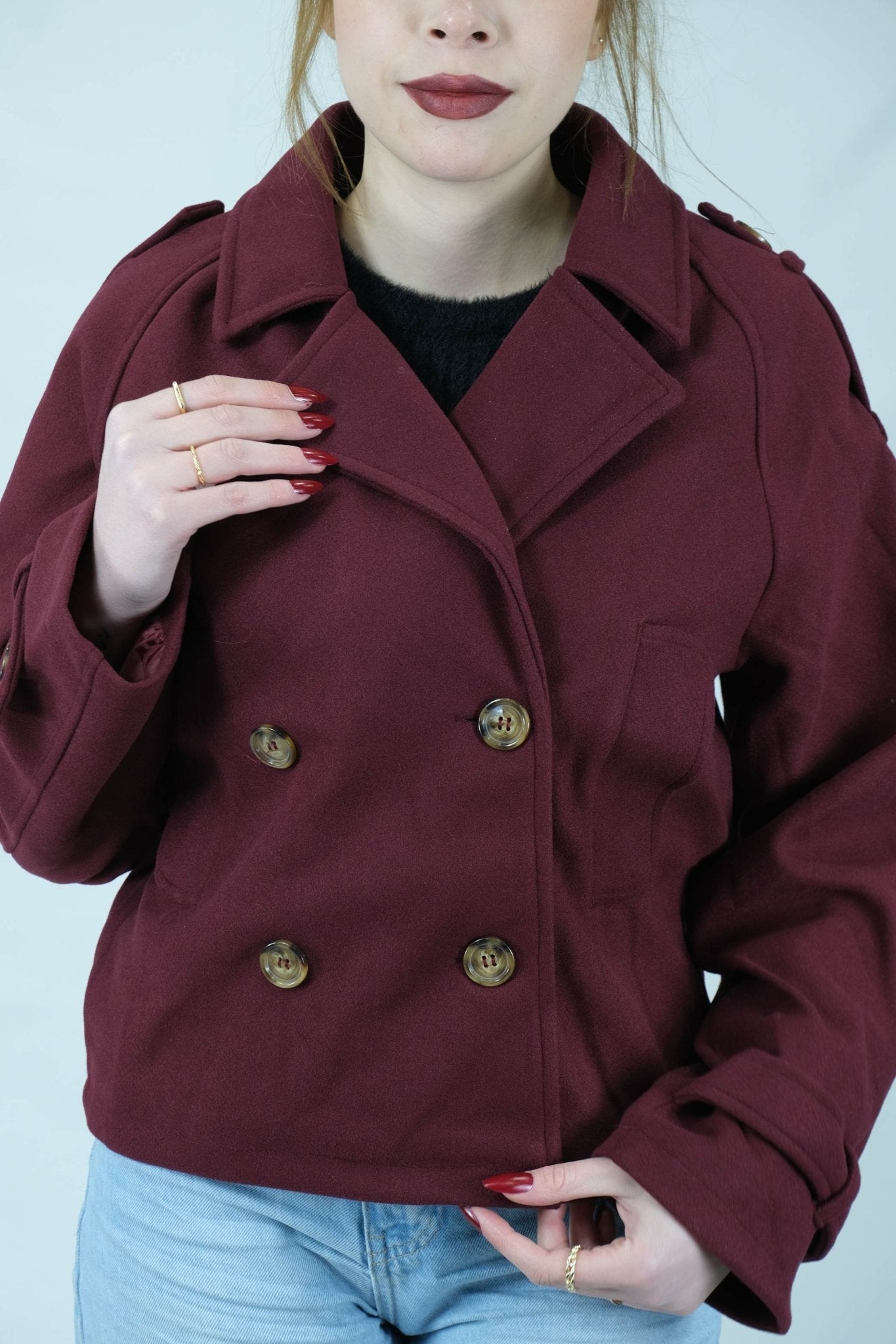 kruvaze kesim kısa kaban 6972 - Desfita