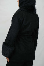 Kürk Detaylı Kuşaklı Buklet Kaban 3043 - Desfita