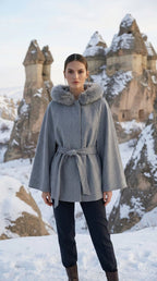 Kürk Detaylı Panço - Desfita