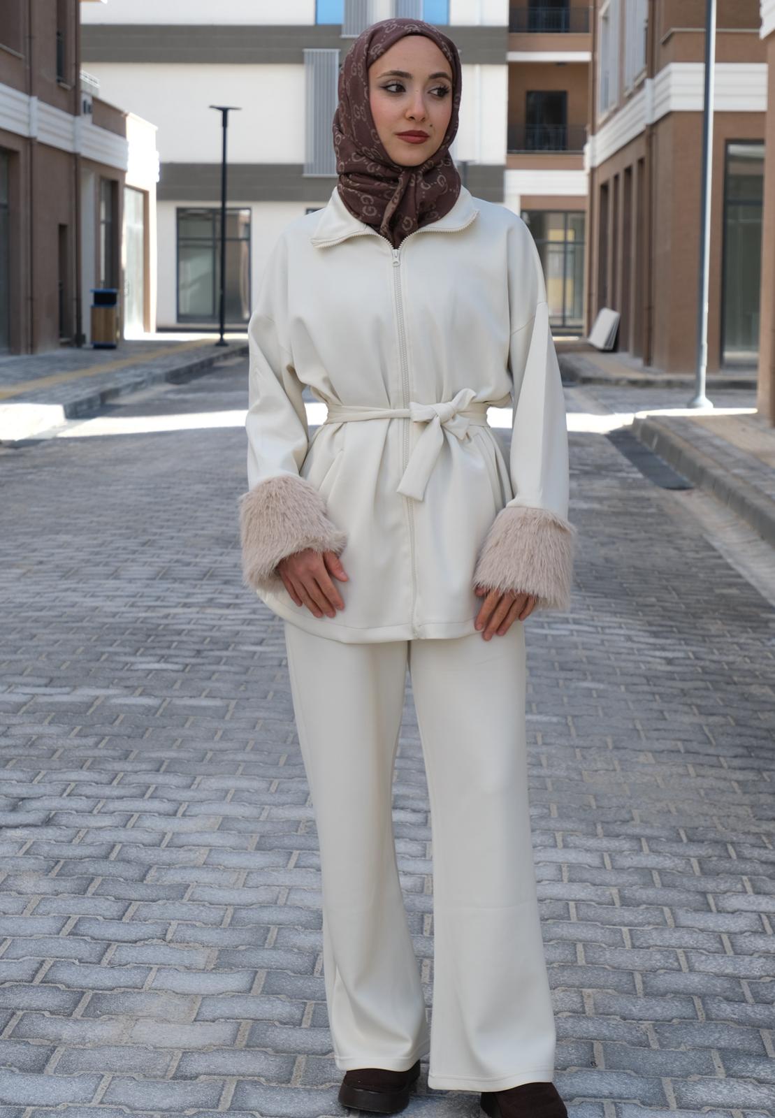 KÜRK DETAYLI TAKIM - 3038 - Desfita Ürün ana görseli