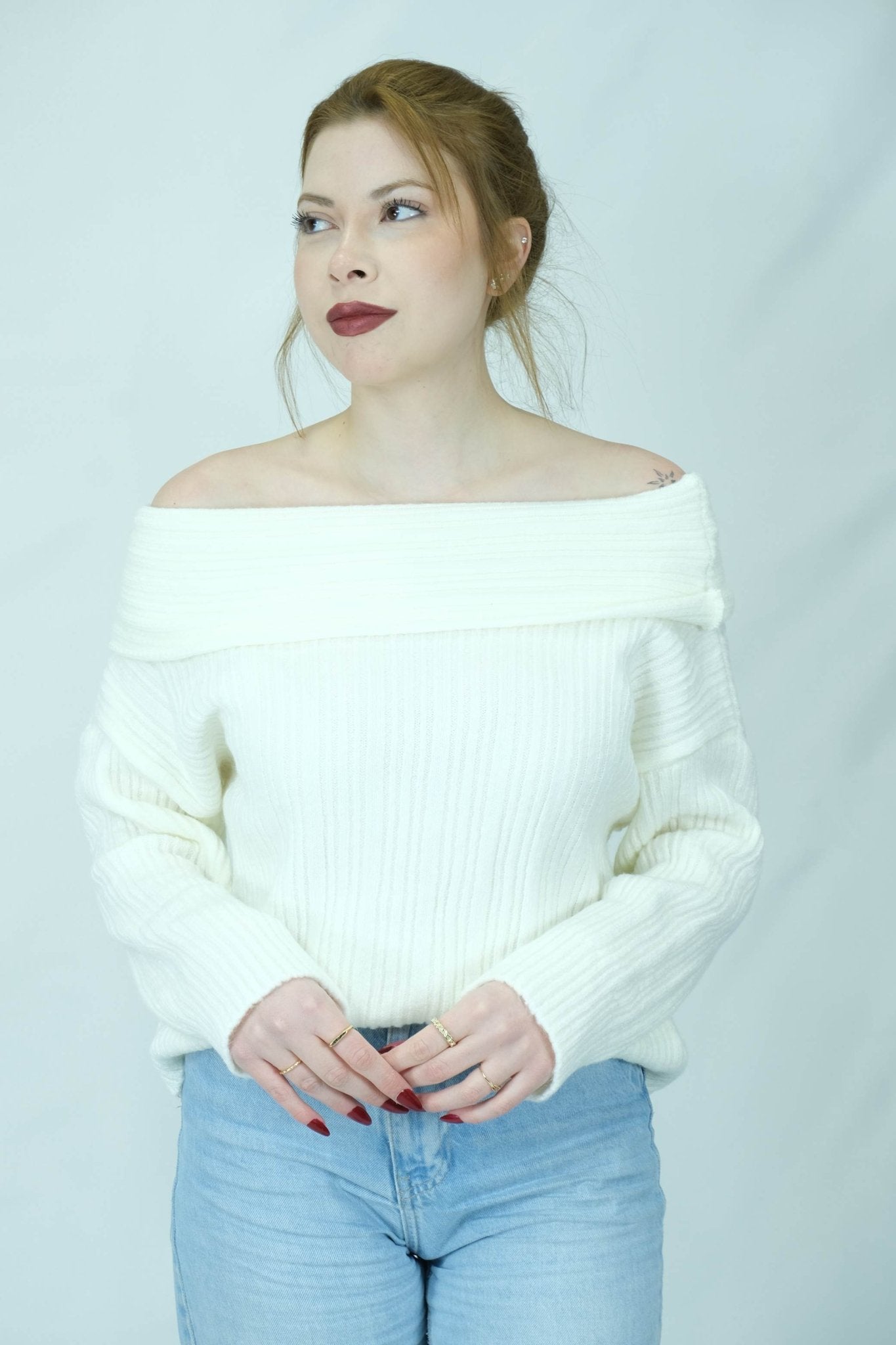 Madonna yaka fitilli kazak 1179 - Desfita Ürün ana görseli