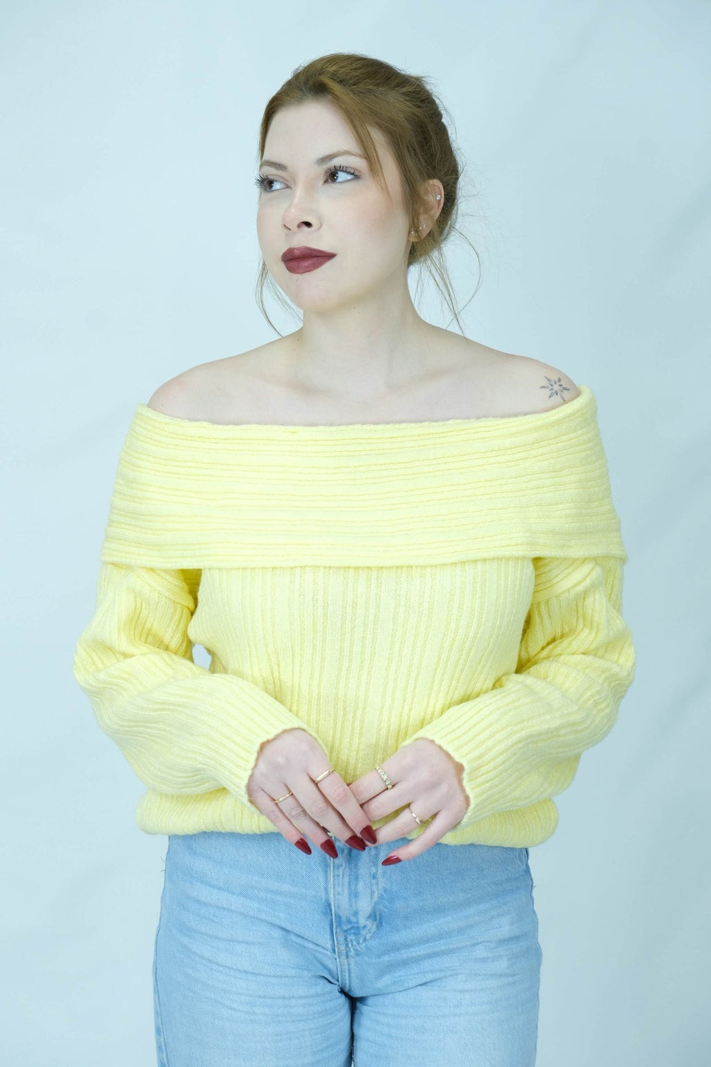 Madonna yaka fitilli kazak 1179 - Desfita