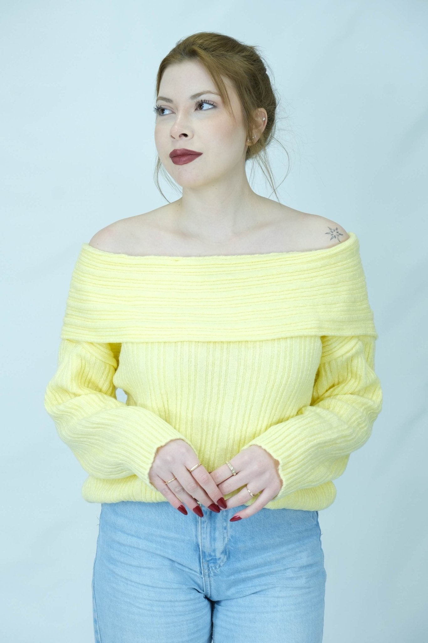 Madonna yaka fitilli kazak 1179 - Desfita