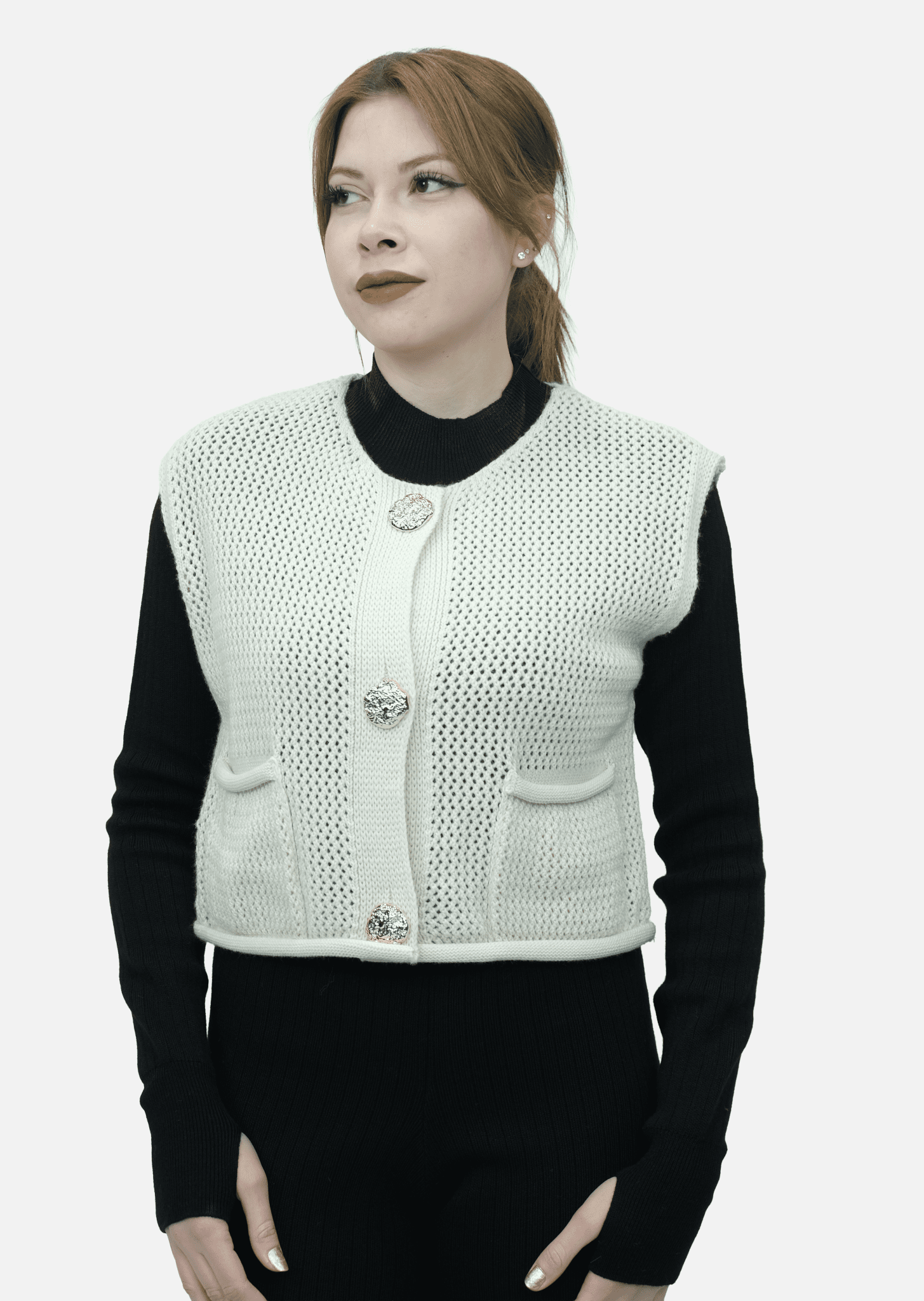 Örgülü Sıfır Kollu Yelek 6637 - Desfita Ürün ana görseli