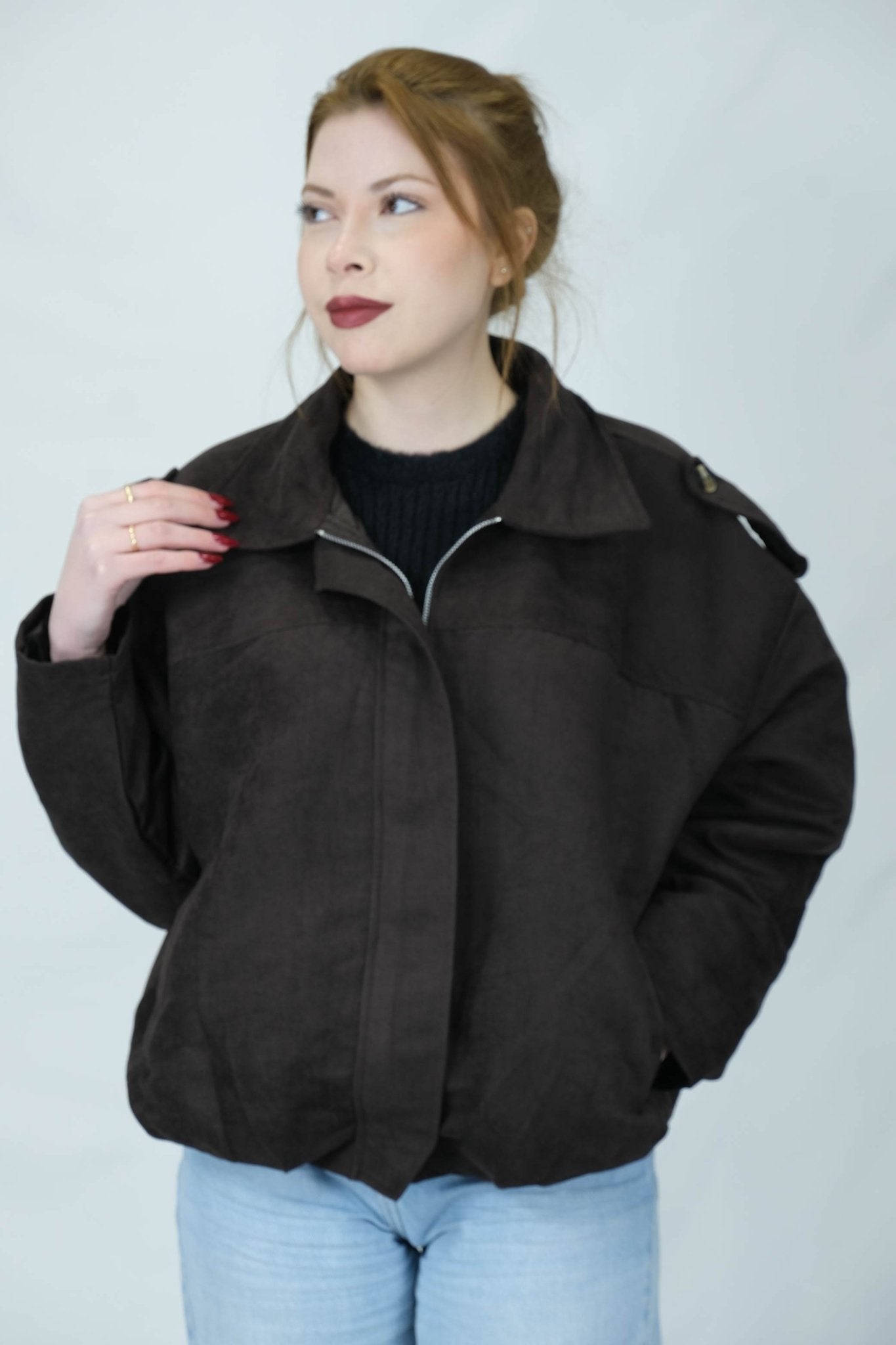 Oversize bomber ceket 6933 Ürün ikincil görseli