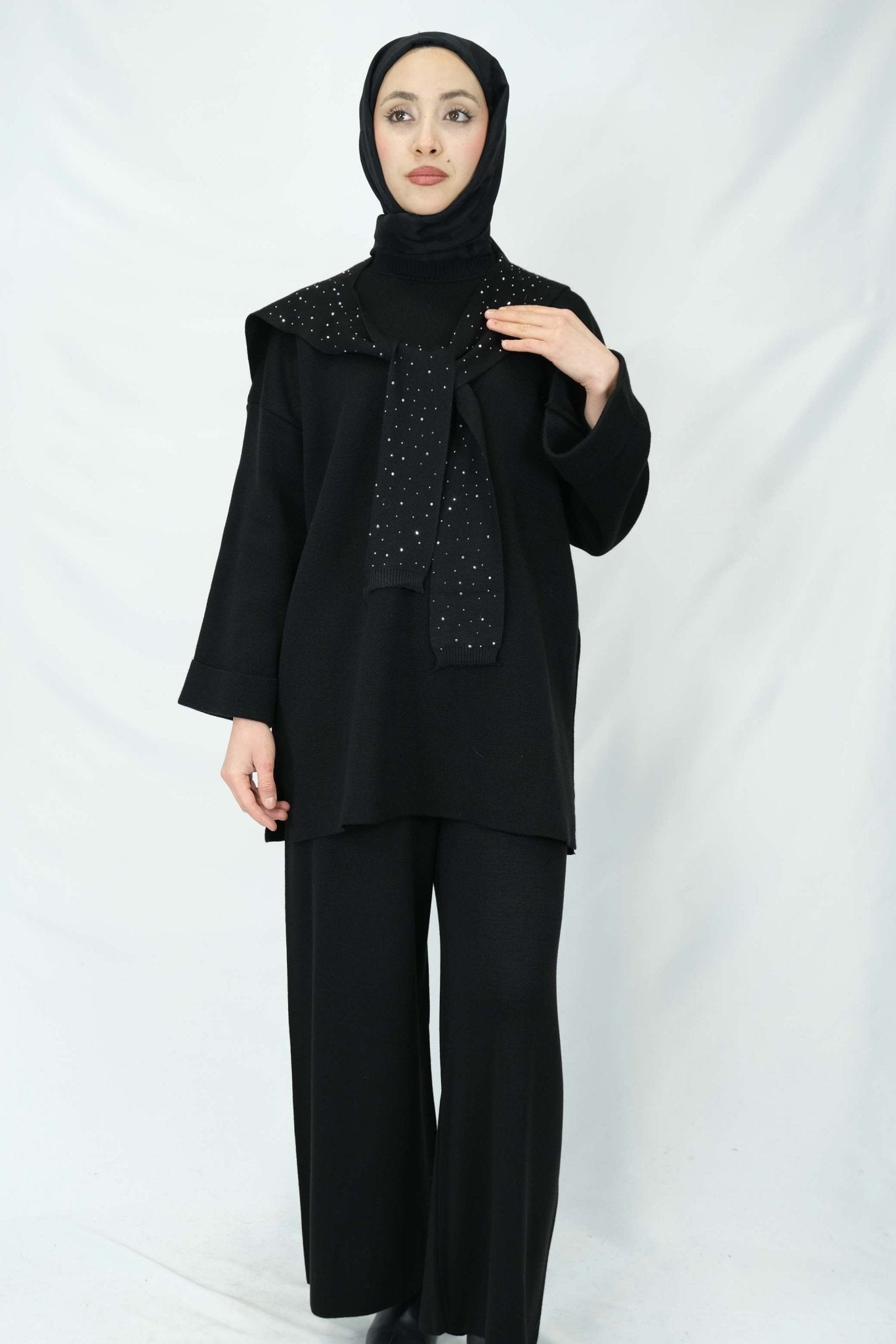 Taşlı triko takım 4019 - Desfita Ürün ana görseli