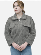 Tüylü Fermuarlı Ceket - 55007 - Desfita