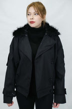 Yaka Kürk Detaylı Ceket 3014 - Desfita