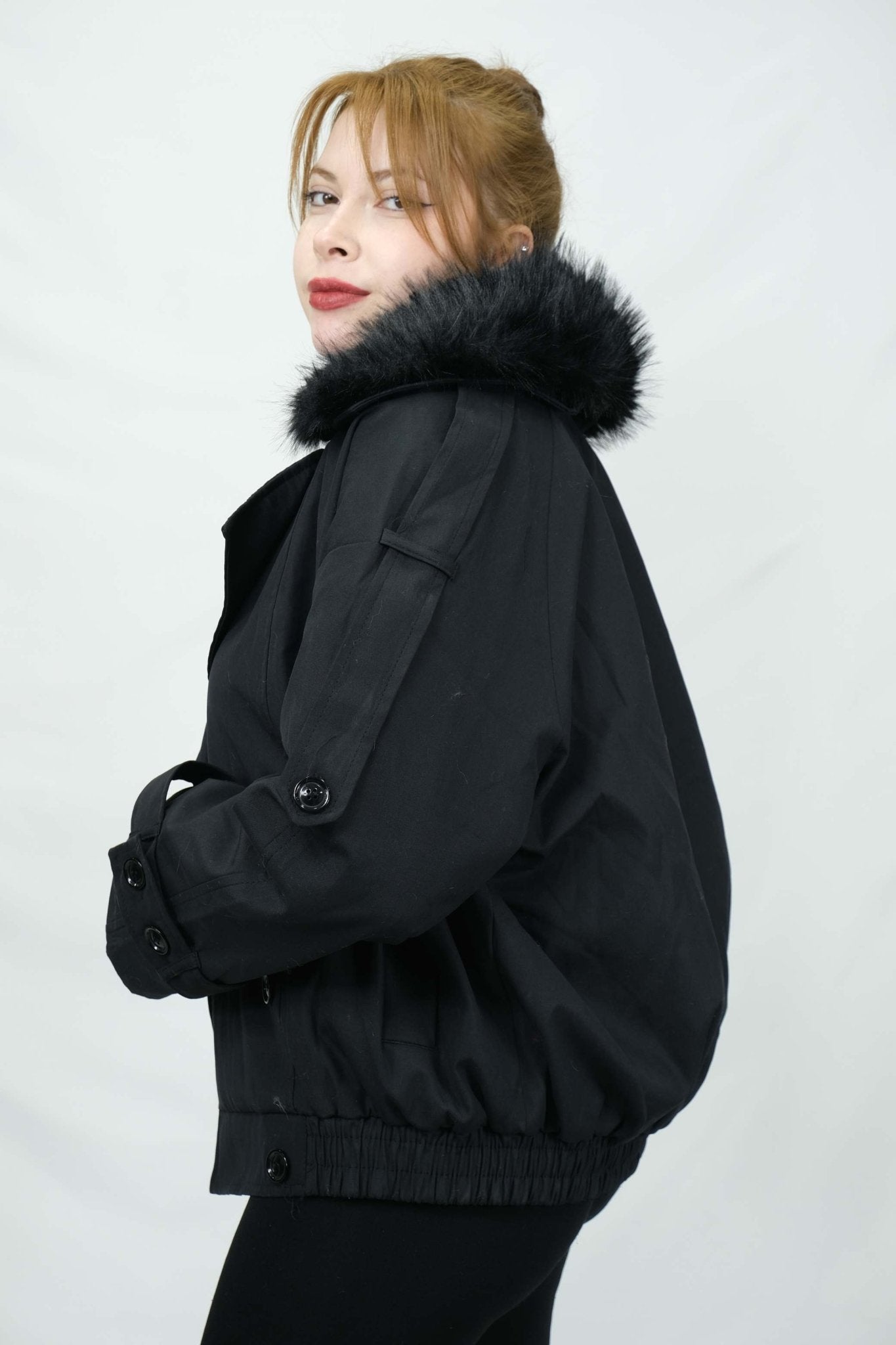 Yaka Kürk Detaylı Ceket 3014 - Desfita